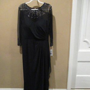 Dark Navy Evening Gown